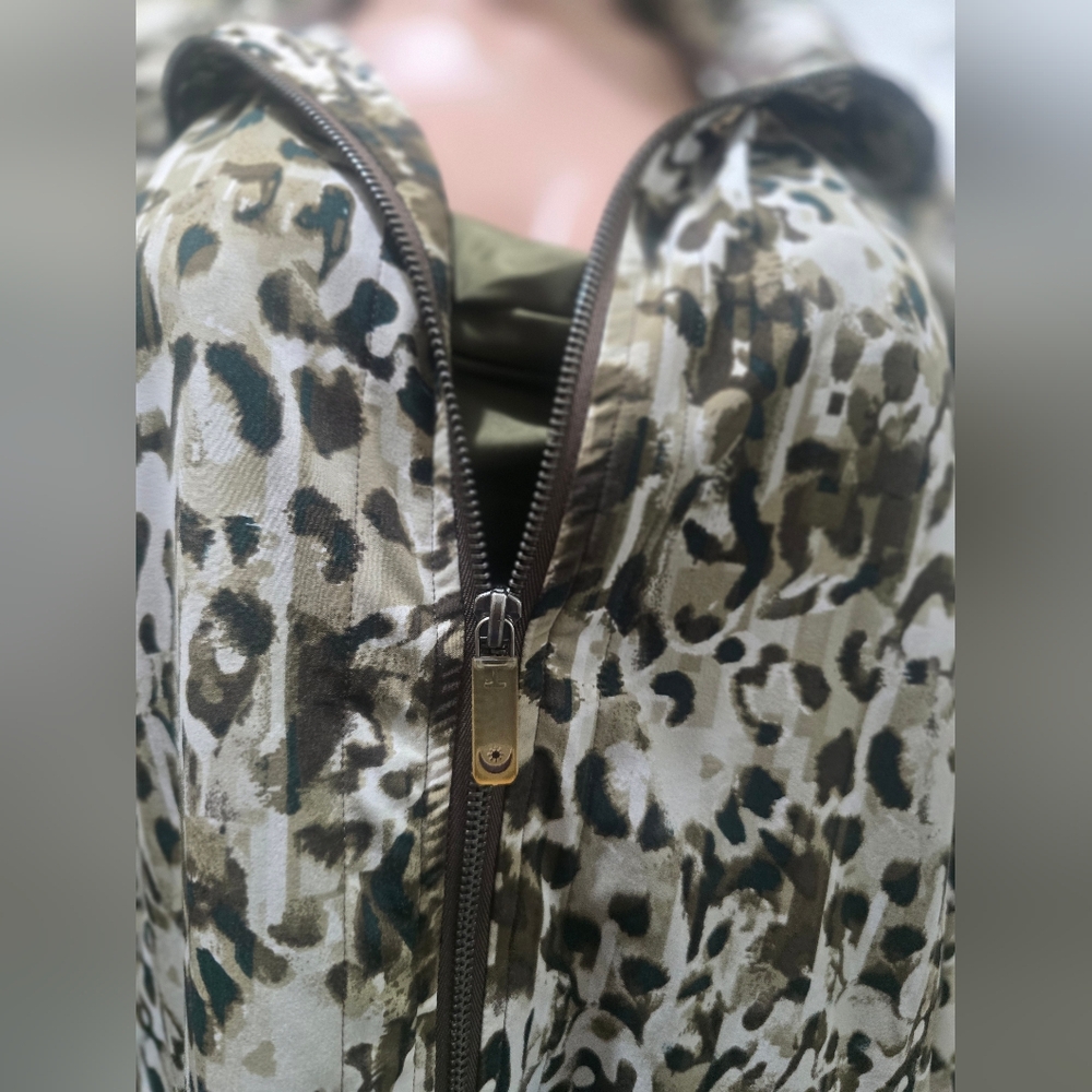 Leopard Print Zip-Front Jacket - Neutral Tones - image 6